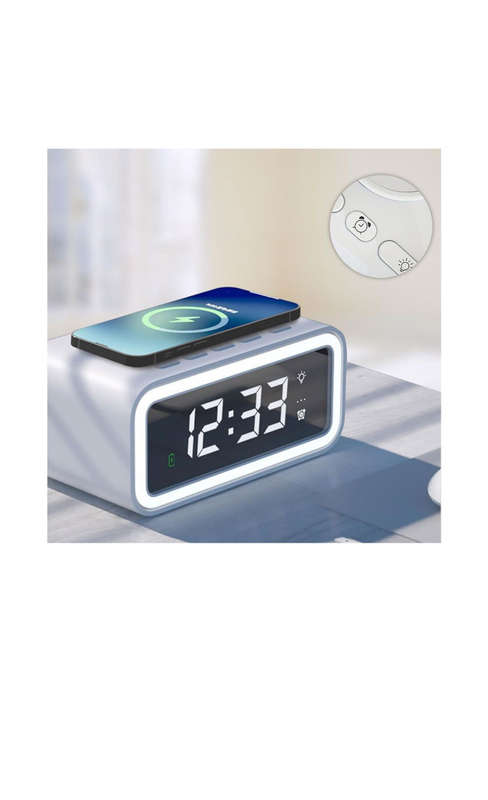 Wireless Charging Smart Tabletop Alarm Clock - SI-107