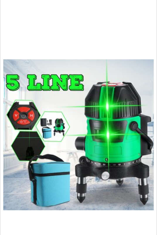 5 Line Green Light Laser Machine Laser Level Horizontal & Vertical Self-Leveling