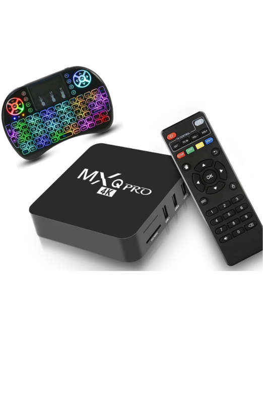 MXQ Pro Tv Box + RGB Wireless Keyboard