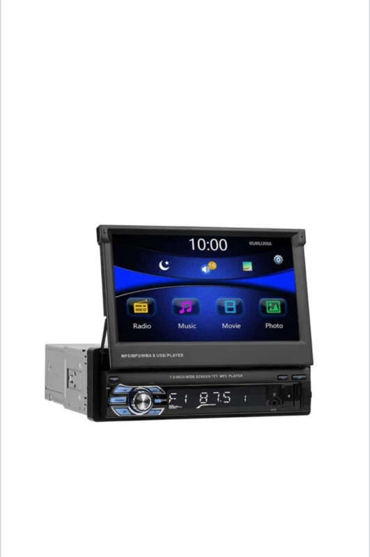 Pervoi 60watt x4 Universal 1DIN Car Audio System (Bluetooth/USB/AUX) with 7` Touch ScreenPervoi