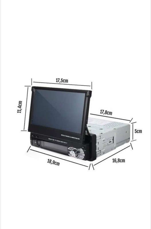 Pervoi 60watt x4 Universal 1DIN Car Audio System (Bluetooth/USB/AUX) with 7` Touch ScreenPervoi