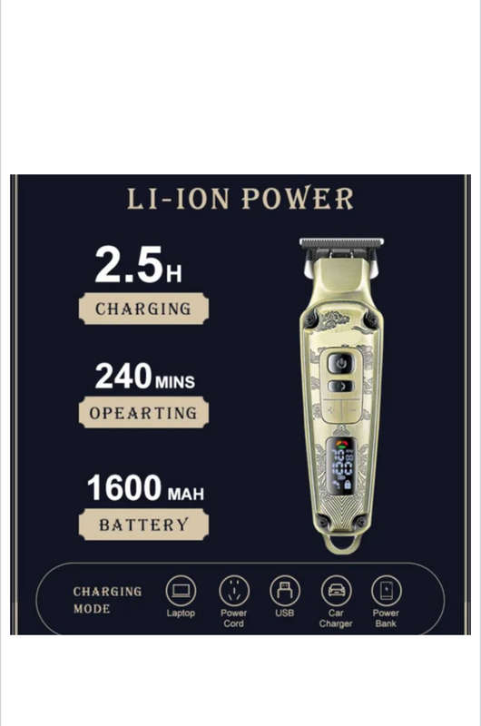 1600mAh Professional LCD Digital Display Hair Clipper V-901