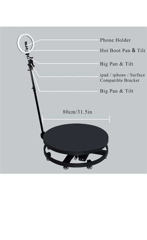 360 Spin Selfie Magic Photo Booth (100cm)