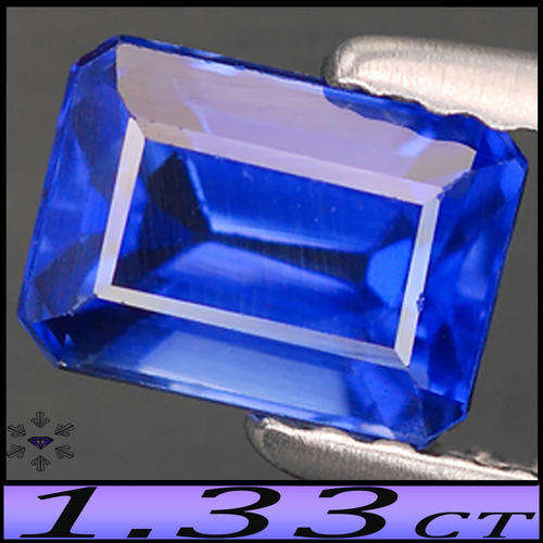 1.33CT KASHMIR BLUE SAPPHIRE [VS] - INDIAN OCTAGON POLISHED COLOUR ENHANCED GEM