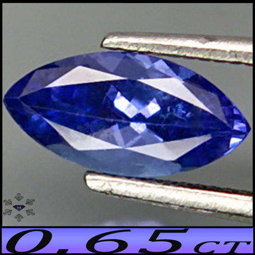 0.65CT NATURAL MARQUISE TANZANITE - RAVISHING BLUISH DEEP VIOLET EYE CLEAN GEMSTONE