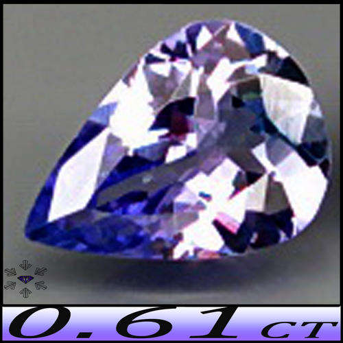 0.61CT VITREOUS VIOLETISH BLUE TANZANITE [VS] - EXCELLENTLY POLISHED TANZANIAN PEAR GEM