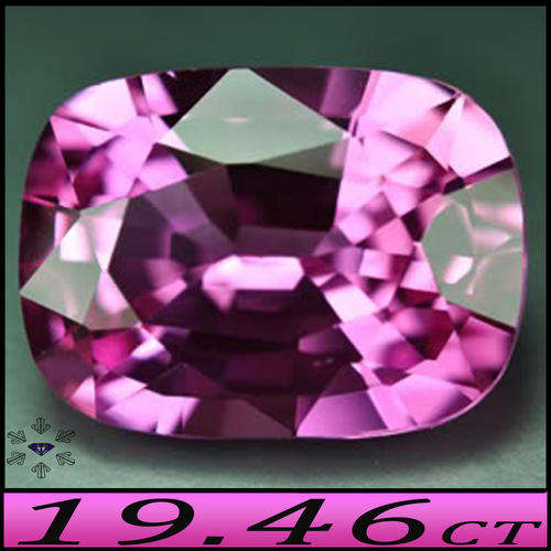 19.46CT FLAMINGO PINK TOPAZ [VVS] - PERFECT CUSHION POLISHED BRUMADO BAHAIA GEMSTONE