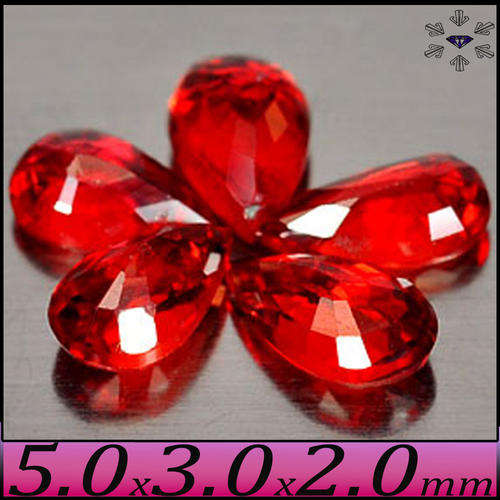 PAIR CLEAN FANCY RED NATURAL SONGEA SAPPHIRE GEMSTONES.