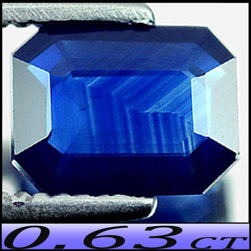 0.63CT MEDIUM BLUE SAPPHIRE - MAGICAL EYE CLEAN CLARITY THAILAND OCTAGON