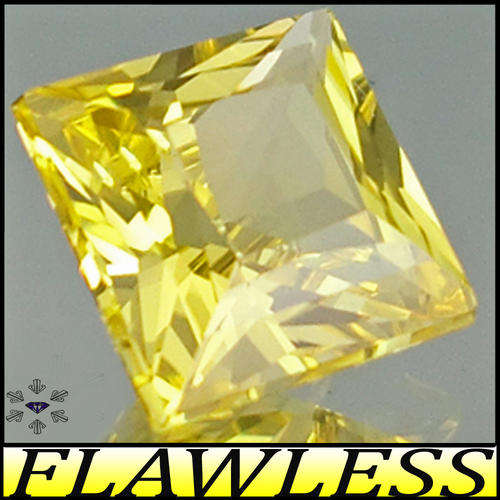 1.88CT INTENSE YELLOW SIMULATED DIAMOND [IF] ~ PRECISION POLISHED BRILLIANT PRINCESSES