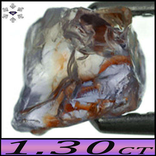 1.30CT NATURAL UNHEATED ORANGEY VIOLET SAPPHIRE - UNPOLISHED MADAGASCAN GEM CRYSTAL