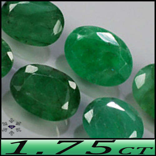 1.75CT VIVID GREEN PAKISTAN EMERALD PARCEL - THREE OVAL FACETED INCLUDED OILED GEMS