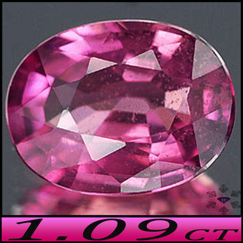 1.09ct Tanzanian Purplish Vivid Pink Sapphire - SI - Morogoro Natural Precision Oval (Heated)