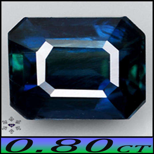 0.80ct Rare Natural Bi-Colour Unheated Sapphire - Green And Blue Tanzania Emerald Gem