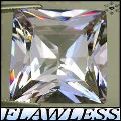 4.00CT BLUE WHITE PRINCESS [VVS] - BRILLIANT TOP CLASS DIAMOND SIMULATE