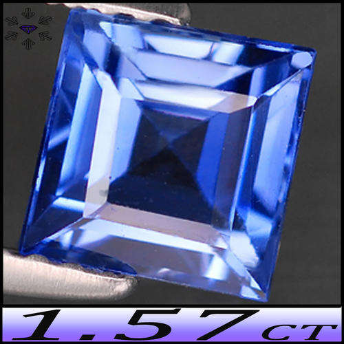 1.57CT SPARKLING CEYLON BLUE SAPPHIRE [VS] - CLEAN DIFFUSION ENHANCED STEPPED SQUARE