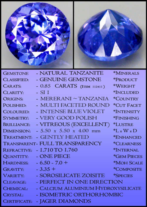 TANZANITE ~ CERTIFIABLE  INVESTMENT GEMS