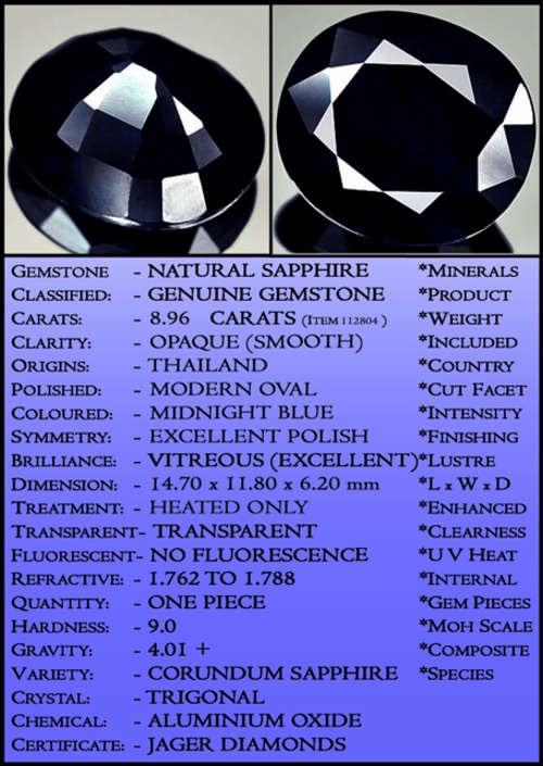 SAPPHIRE ~ COLLECTIBLE CERTIFIABLE  INVESTMENT GEMS