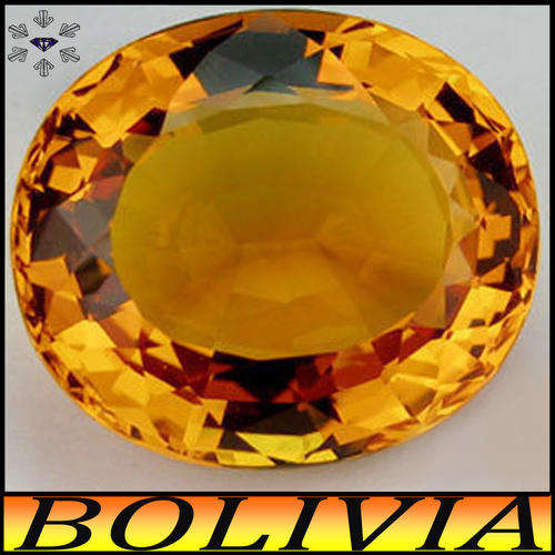 17.42CT GOLDEN YELLOW LUSTREOUS CITRINE [VVS] - BOLIVIAN MULTI FACETED HEATED GEM