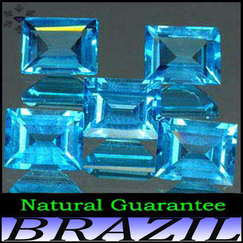 1.40CT THREE UNHEATED TOPAZ GEMS [VVS] ~ PARCEL SWISS BLUE CLEAN BAGUETTE GEMS