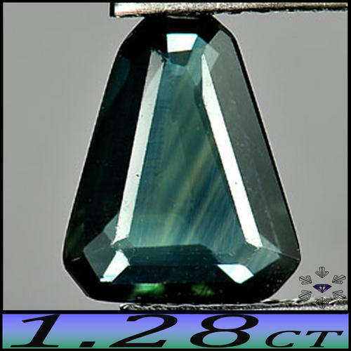 1.28ct Greenish Blue Natural Gem Sapphire - VS - Chanthaburi Step Facet Octagon (Heated)