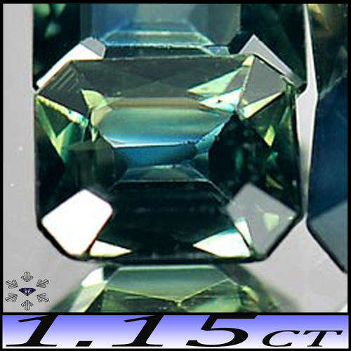 1.15CT GEM BLUISH GREEN SAPPHIRE PAIR [VS] - TWO MATCHING NATURAL OCTAGON GEMS (TWO PAIRS TO GO)