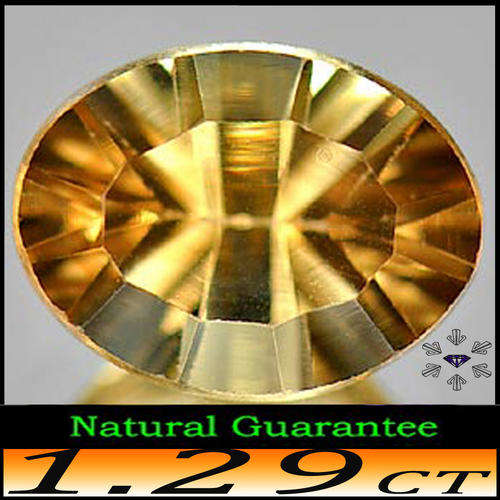 1.29CT NATURAL UNHEATED IMPERIAL TOPAZ [VS] - BRAZILIAN CONCAVE POLISHED OVAL GEMSTONE