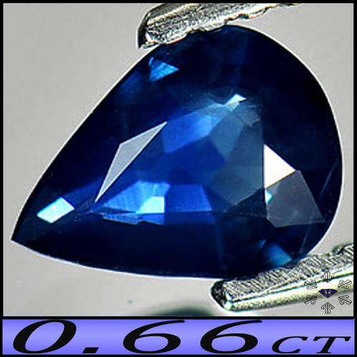 0.66CT DASHING ROYAL DEEP BLUE PEAR SAPPHIRE - IHOSY MADAGASCAR HEATED EYE CLEAN GEMSTONE