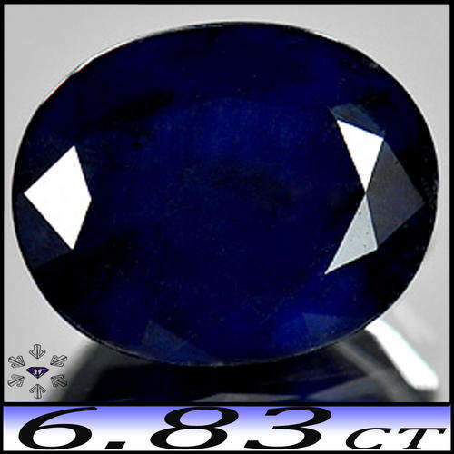 6.83CT DELISIOUS DEEP BLUE SAPPHIRE - NATURAL MADAGASCAN DIFFUSION ENHANCED OPAQUE OVAL