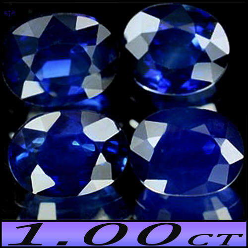 1.00CT NATURAL MEDIUM DEEP BLUE SAPPHIRE PAIR [VVS] - TWO OVAL MADAGASCAN GEMSTONES