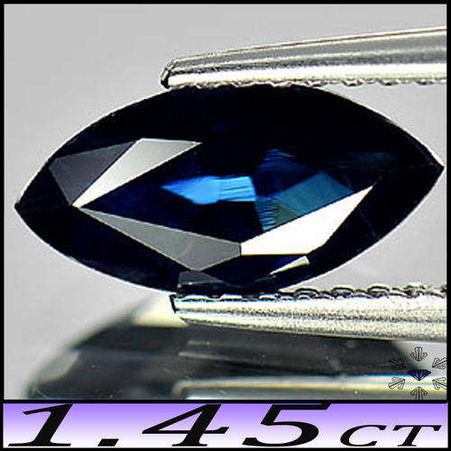 1.45CT NATURAL VIVID DEEP BLUE SAPPHIRE [SI] - MAGNIFICIENT THAILAND EYE CLEAN MARQUISE