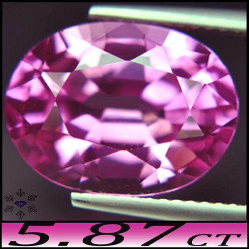 8.57CT FLAMINGO PINK BRAZILIAN TOPAZ [IF] - FLAWLESS FANCY BRILLIANT OVAL (IRRADIATED)
