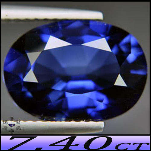 7.40CT CORNFLOWER BLUE LAB DIFFUSION SAPPHIRE [VVS] - CHATHAM SYNTHETIC CREATED OVAL