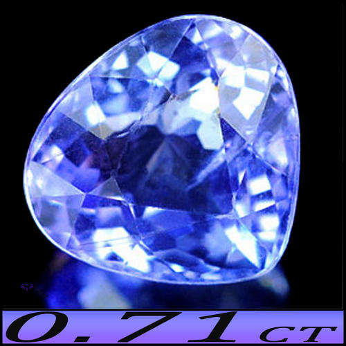 0.71CT NATURAL VIOLETISH BLUE TANZANITE [VS] - CLEAN FANCY FACETED PEAR GEMSTONE