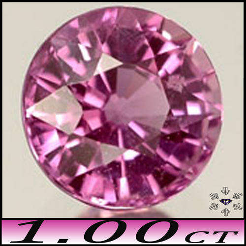1.00CT VITREOUS INTENSE PINK SAPPHIRE [VS] - MADAGASCAN BRILLIANT ROUND GEM (TREATED)