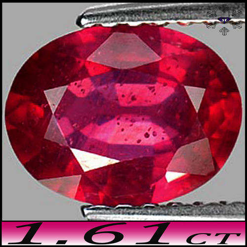 1.61CT NATURAL PURPLISH DEEP RED RUBY - ALLURING MADAGASCAR EYE CLEAN OVAL GEMSTONE