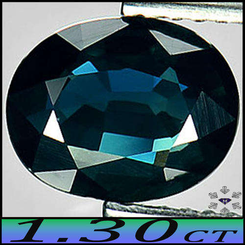 1.30CT NATURAL GEM BLUISH GREEN SAPPHIRE - TANTALISING THAILAND EYE CLEAN MIXED OVAL