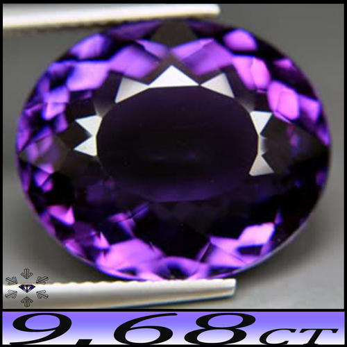 9.68CT VIVID BLUISH PURPLE AMETHYST [VVS] ~ GORGEOUS BRAZILIAN FANCY OVAL GEMSTONE