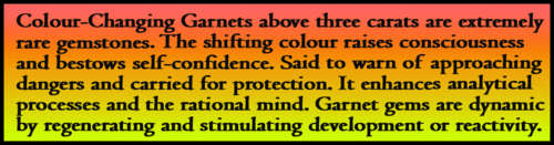 GARNETCOLOUR-CHANGE COLLECTIBLE GEMS