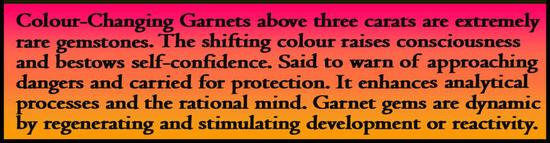 GARNETCOLOUR-CHANGE INVESTMENT GEMS