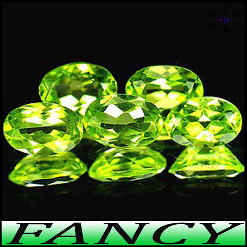 0.98ct Two Natural Clean Green Peridot Gems - VVS - Matching Unheated Pakistani Oval Pair