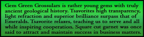 TSAVORITE GARNETS - CERTIFIABLE COLLECTIBLE INVESTMENT GEMS.