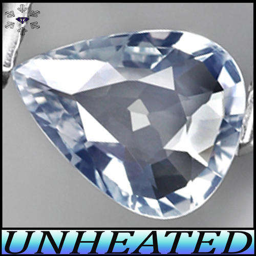 0.63ct Dodoma Light Bluish Sapphire - VS - Natural Unheated Precision Tanzania Pear Gem