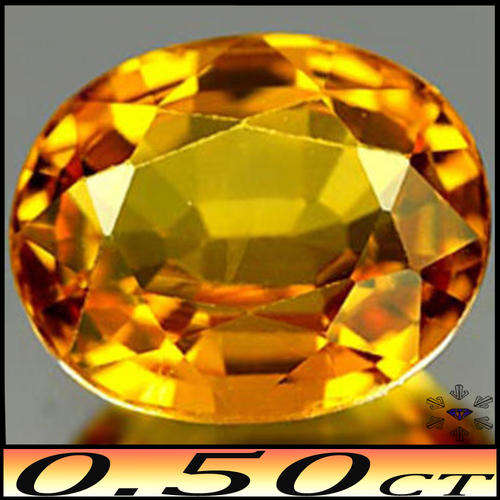 0.50ct Natural Songea Vivid Golden Sapphire - VVS - Stunning Heated Precision Oval