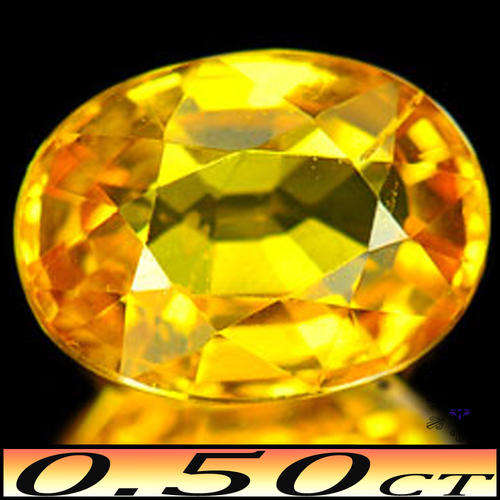 0.50ct Intense Yellow Gold Sapphire Gem - VVS - Natural Heated Songea Tanzanian Oval