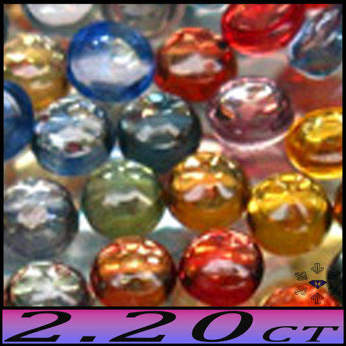 2.20ct Fancy Mix Candy Colour Sapphires - VS - Songea Cabochon 22 Oval Gems (Heated)