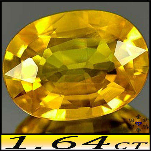 1.64ct Vivid Golden Yellow Sapphire - VVS - Thailand Precision Finished Oval Gem