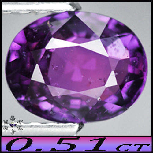 0.51ct Winza Vivid Violet Purple Sapphire - VS - Tanzania Unheated Modern Oval