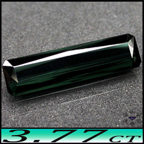 3.77ct Paraiba Indicolite Mozambique Tourmaline - VVS - Very Strongly Bluish Green Dark Scissor