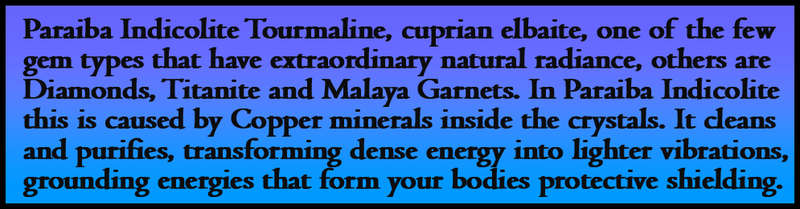  PARAIBA INDICOLITE COLLECTOR GEMS FROM NIGERIA OR MOZAMBIQUE